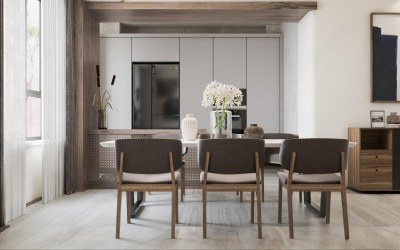 现代家居餐厅3D模型下载